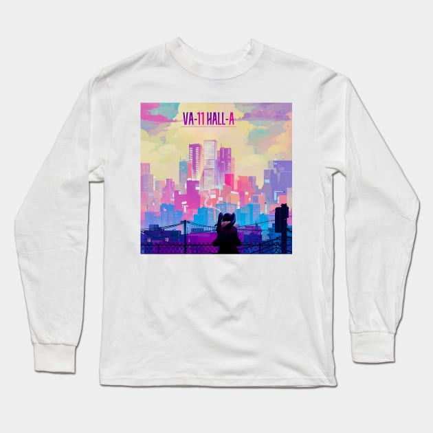 VA-11 Hall-A cover Long Sleeve T-Shirt by hidexmian